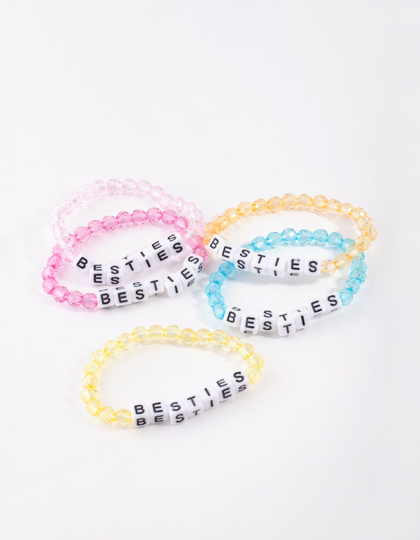 Rainbow Bestie Beaded Friendship Bracelet 5-Pack