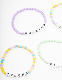 Pastel Beaded Brave Bracelet 5-Pack - link has visual effect only