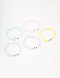 Pastel Beaded Friendship Bracelet 5-Pack - link has visual effect only