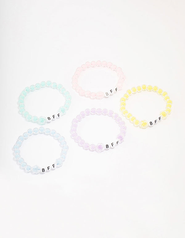 Pastel Beaded Friendship Bracelet 5-Pack