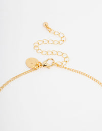 Gold Plated Acrylic Pearl Cross Necklace - link has visual effect only