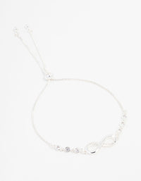 Silver Plated Bling Infinity Toggle Bracelet - link has visual effect only