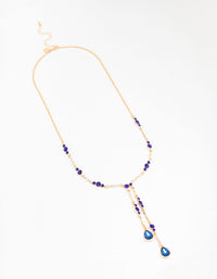 Gold Multi Diamante Y Necklace - link has visual effect only