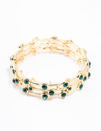 Gold Textured Diamante Bracelet - link has visual effect only