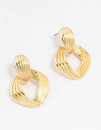 Gold Plated Vintage Door Knocker Stud Earrings - link has visual effect only