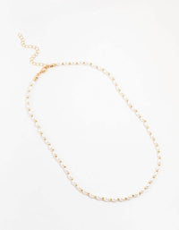 Beaded Long Pearl Necklace - link has visual effect only