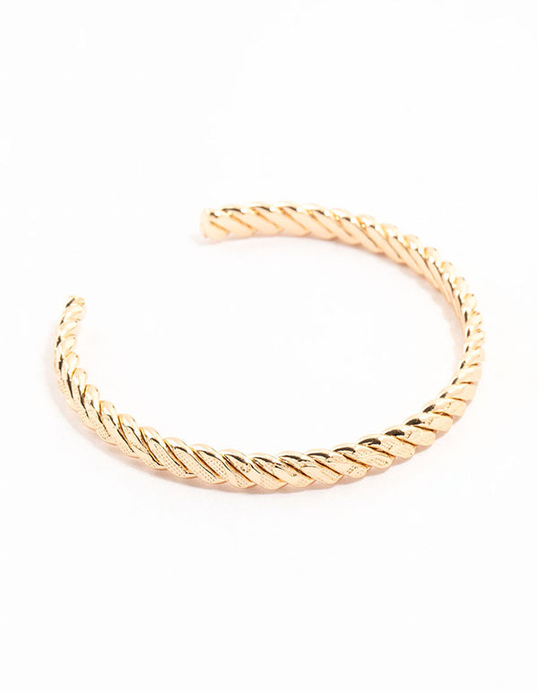 Gold Twisted Rope Cuff