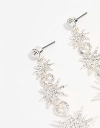 Silver Celestial Star Drop Earrings - link has visual effect only