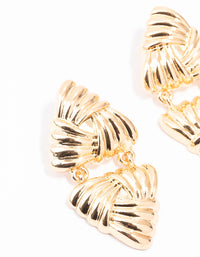 Gold Triangle Double Drop Earrings - link has visual effect only