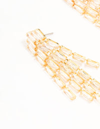 Gold Plated Baguette Chandelier Earrings - link has visual effect only