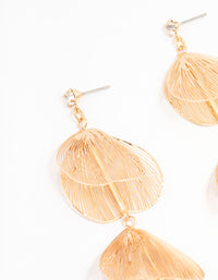 Gold Lazercut Petal Drop Earrings - link has visual effect only