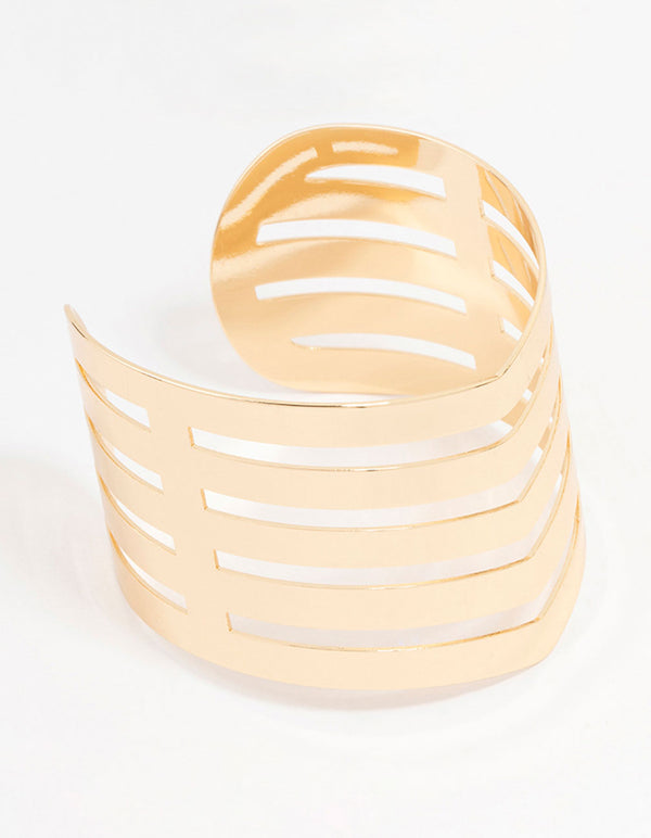 Gold Chevron Wrist Cuff