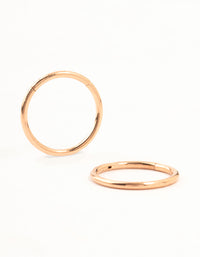 Rose Gold Plated Surgical Steel Sleeper Earrings 12MM - link has visual effect only