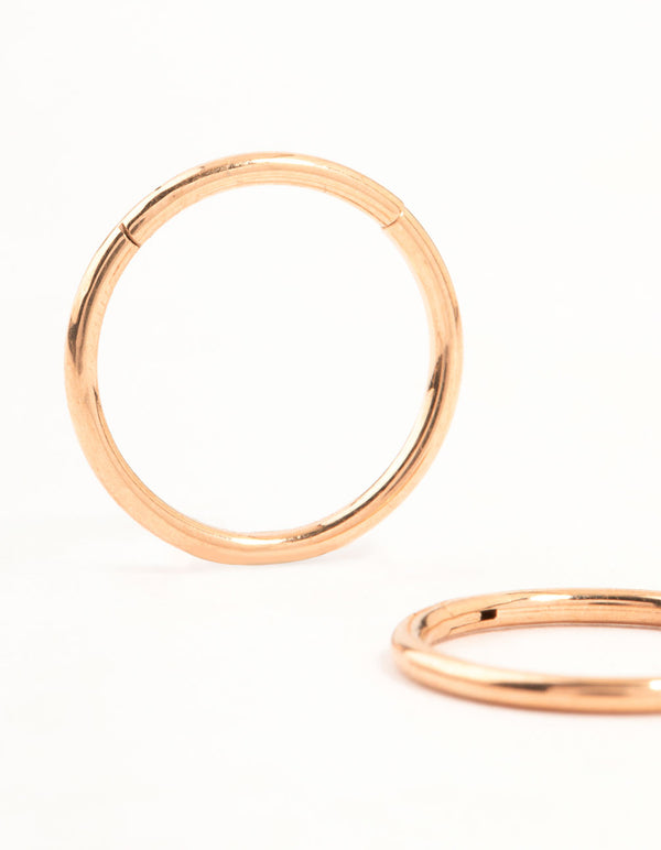 Rose Gold Plated Surgical Steel Sleeper Earrings 12MM Lovisa