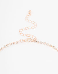 Rose Gold Pearl & Diamante Necklace - link has visual effect only