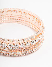 Rose Gold Diamante Multi Row Bracelet - link has visual effect only