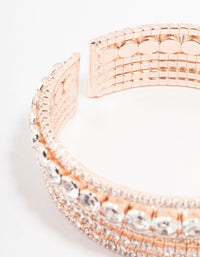 Rose Gold Diamante Multi Row Bracelet - link has visual effect only