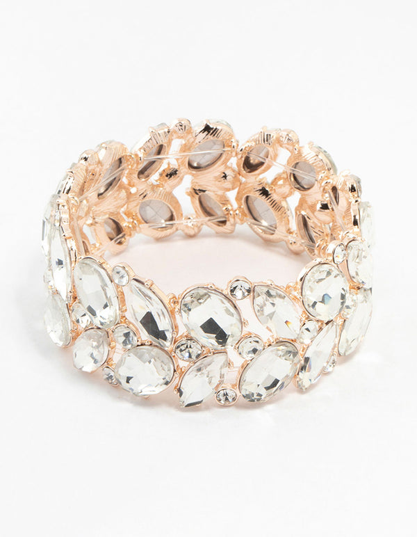 Rose Gold Adjustable Multi Stone Medium Bracelet