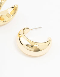 Gold Plated Extra Large Thick Hoop Earrings - link has visual effect only