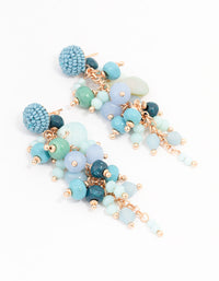 Beaded Graduating Cluster Drop Earrings - link has visual effect only