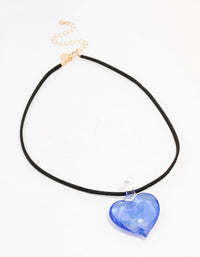 Large Beaded Puffy Love Heart Necklace - link has visual effect only