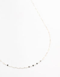 Sterling Silver Stone Chain Necklace - link has visual effect only