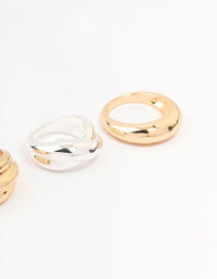 Mixed Metals Band Rings 4-Pack - link has visual effect only