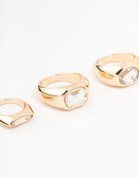 Gold Statement Mixed Shape Rings 5-Pack - link has visual effect only