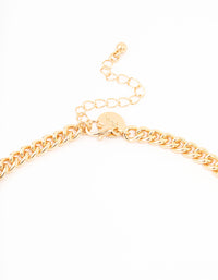 Gold Chunky T Bar Necklace - link has visual effect only