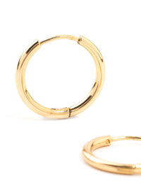 Gold Plated Stainless Steel Thin Clicker Earrings 18 MM - link has visual effect only