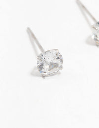 Waterproof Stainless Steel Cubic Zirconia Stud Earrings 5 MM - link has visual effect only