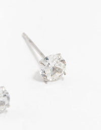 Waterproof Stainless Steel Cubic Zirconia Stud Earrings 5 MM - link has visual effect only