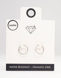 Stainless Steel Sleeper Earrings 12 MM - link has visual effect only