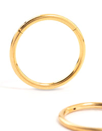 Gold Plated Stainless Steel Sleeper Earrings 12 MM - link has visual effect only