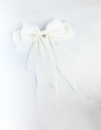 Opaque Draped Fabric Bow Clip - link has visual effect only