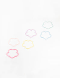 Kids Pastel Plastic Flower Bangles 6-Pack - link has visual effect only