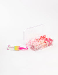 Kids Mixed Pink Hair Ties & Clips Pack - link has visual effect only