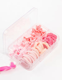 Kids Mixed Pink Hair Ties & Clips Pack - link has visual effect only