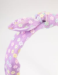 Kids Purple Sequin Flower Headband - link has visual effect only