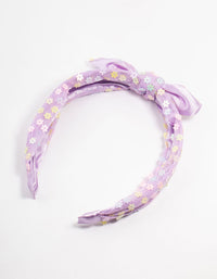 Kids Purple Sequin Flower Headband - link has visual effect only