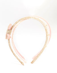 Kids Pink & Gold Aliceband 3-Pack - link has visual effect only