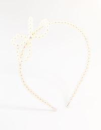 Kids Plastic Pearl Beaded Headband - link has visual effect only