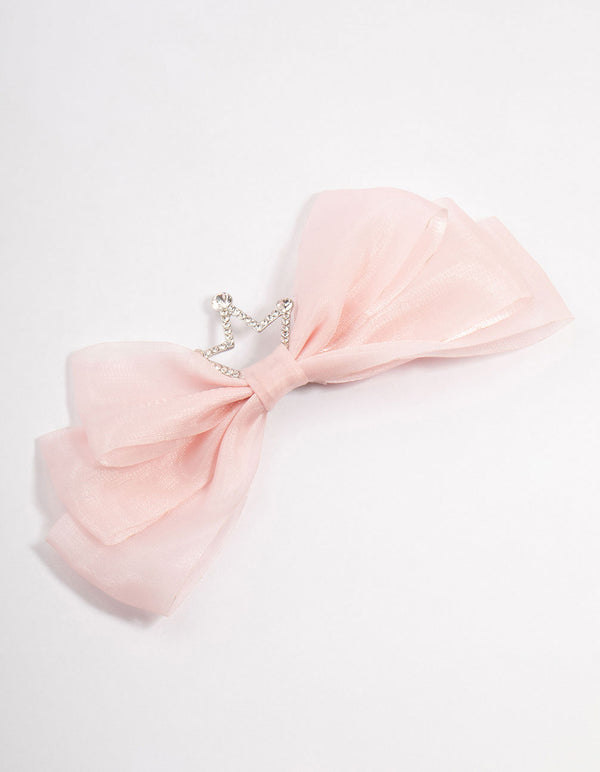 Kids Mixed Pink Tiara Bow Clip