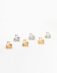 Mixed Metals Mini Bow Clips - link has visual effect only