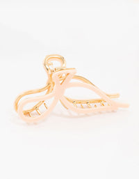 Large Gold Acrylic Bow Claw Clip - link has visual effect only