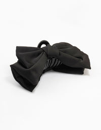 Large Black Fabric Bow Claw Clip - link has visual effect only