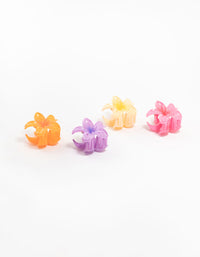 Mini Colourful Hibiscus Claw Clips 4-Pack - link has visual effect only