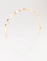 Small Gold Flower Butterfly Headband - link has visual effect only