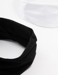 Black & White Stretch Fabric Headbands - link has visual effect only