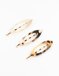 Oval Shaped Acrylic Solid Clips - link has visual effect only